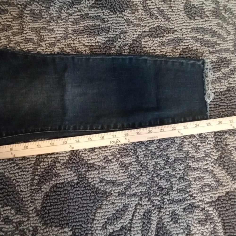 Good American Good Waist Crop Raw Hem Blue Womens Jeans Size 15 - Picture 7 of 9